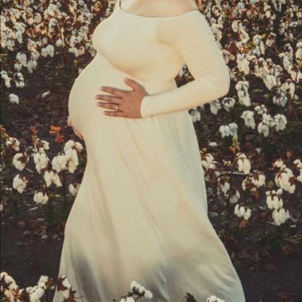 PinkBlush Off Shoulder Maternity Dress